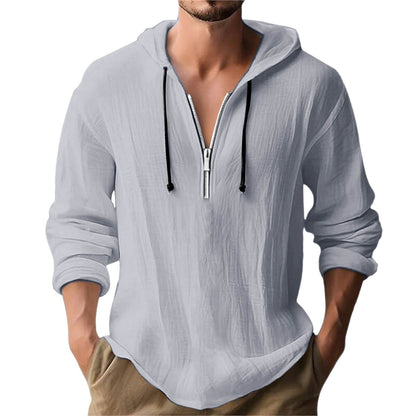 Herren Kapuzenpullover Lässig mit Reißverschluss