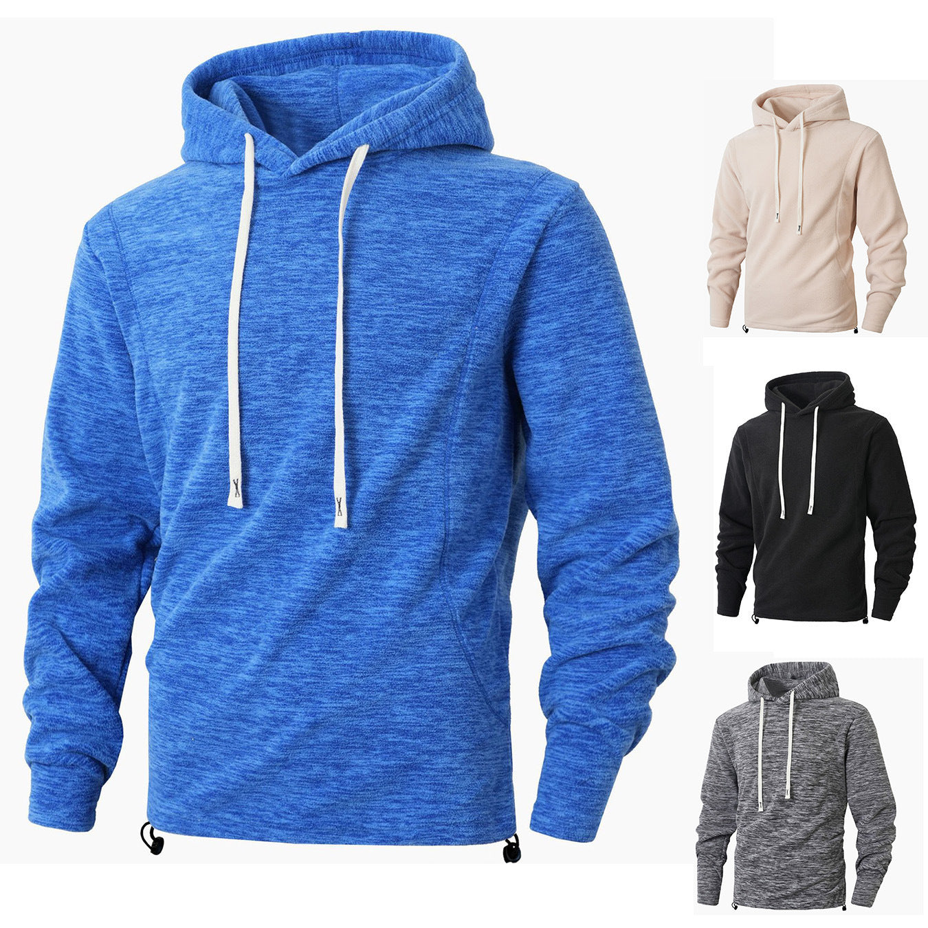 Herren Fleece Hoodie Modern Sportlich Mit Taschen - BerlinGlamour