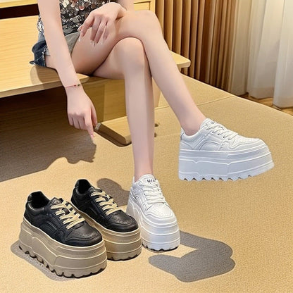 Damen Sneaker Plateau Hochzeitsschuhe Modisch Bequem