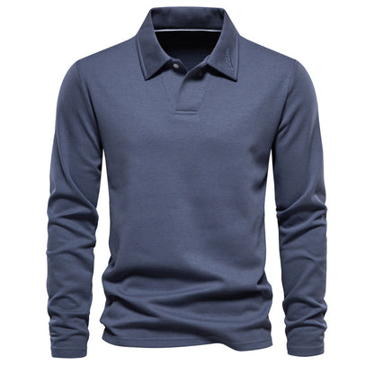 Herren Polo-Shirt Langarm Elegant Sportlich