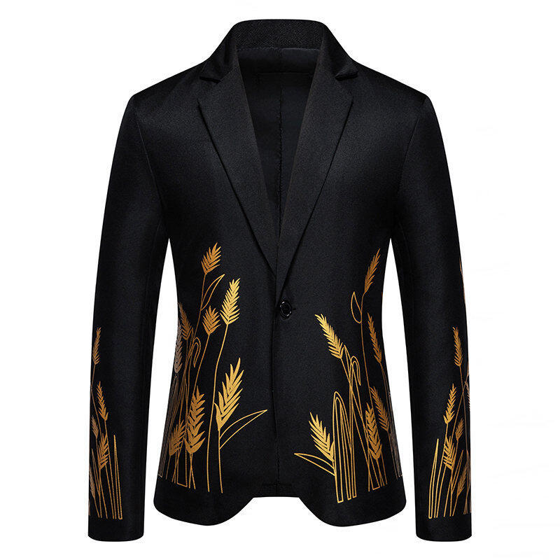 Herren Blazer Elegant Blumenmuster Slim Fit
