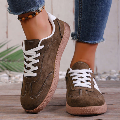 Damen Sneaker Sportlich Velours Rutschfest
