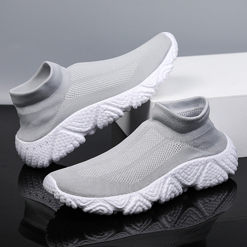 Damen Sneaker Sportlich Knit Slip-On mit rutschfester Sohle