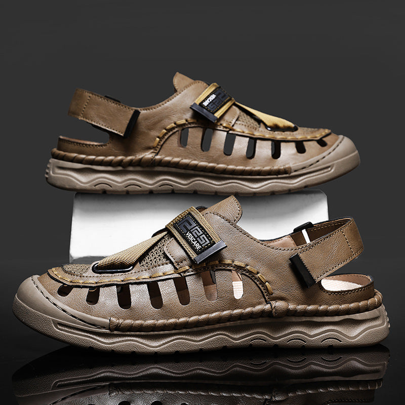 Damen Sandalen Atmungsaktiv Bequem mit Klettverschluss