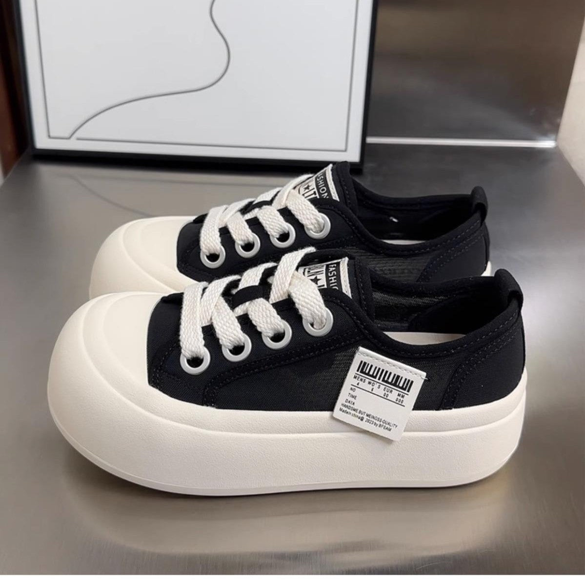 Damen Sneaker Chunky Bequem Modisch Weite Passform - BerlinGlamour
