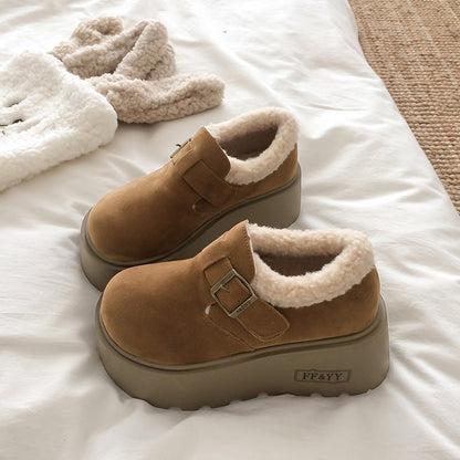 Damen Clogs Warm Kunstfell Riemen Modisch - BerlinGlamour
