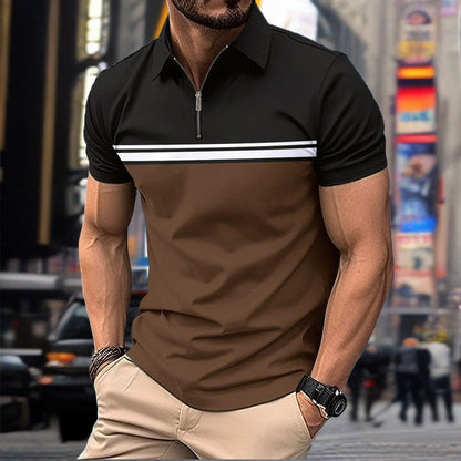 Herren Polohemd Kurzarm Sportlich Modern Farben