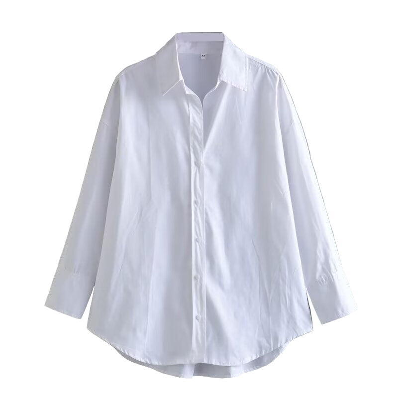 Elegante Damenbluse Satin Optik Knopfleiste Zeitlos
