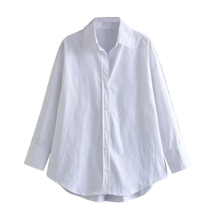 Elegante Damenbluse Satin Optik Knopfleiste Zeitlos