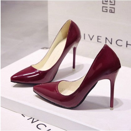 Damen Pumps Hochglanz Schmal Elegant Komfort