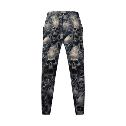 Herren Jeanshose mit Totenkopf-Motiv Schwarz Cool
