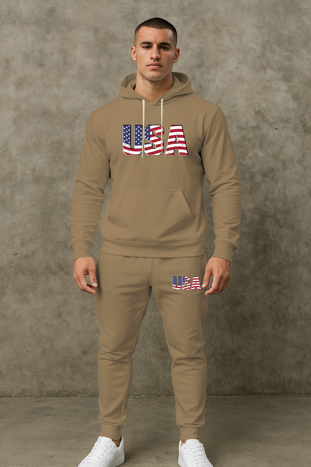 Herren Hoodie und Jogginghose Set Modisch Sportlich