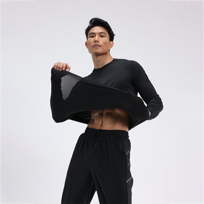 Herren Trainingsshirt Atmungsaktiv Langarm Sport
