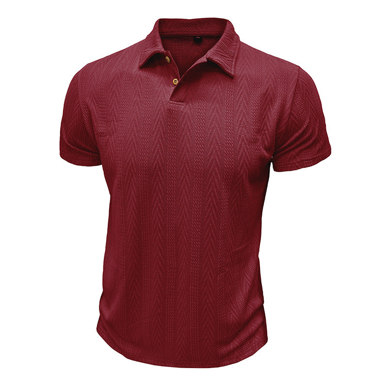 Herren Poloshirt Kurzarm Strukturiert Modern Berlin Style