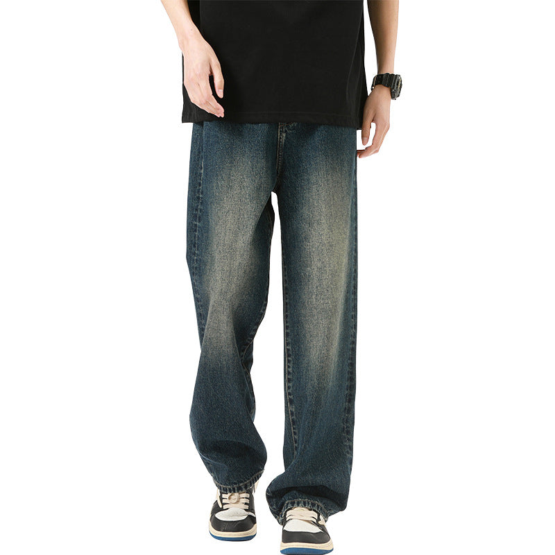 Herren Jeans Bequem Lässig Weite Passform