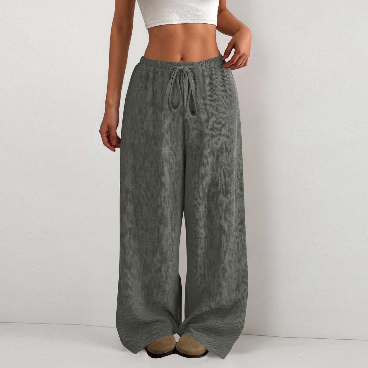 Damen Sommerhose Leicht Bequem Gummizug elastisch
