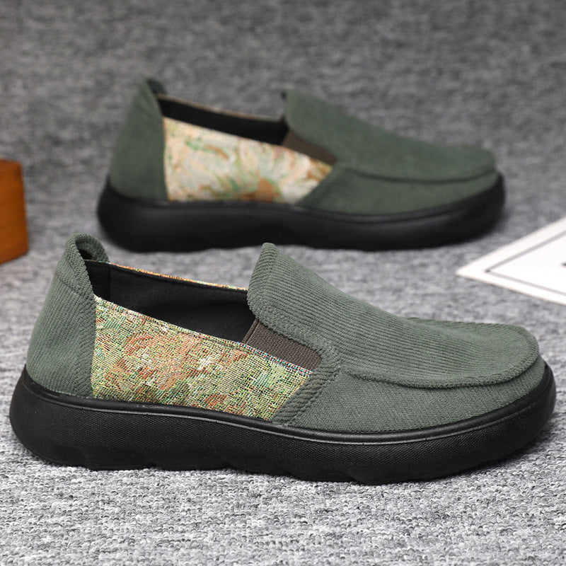 Damen Schuhe Bequem Slip-On mit Blumenmuster