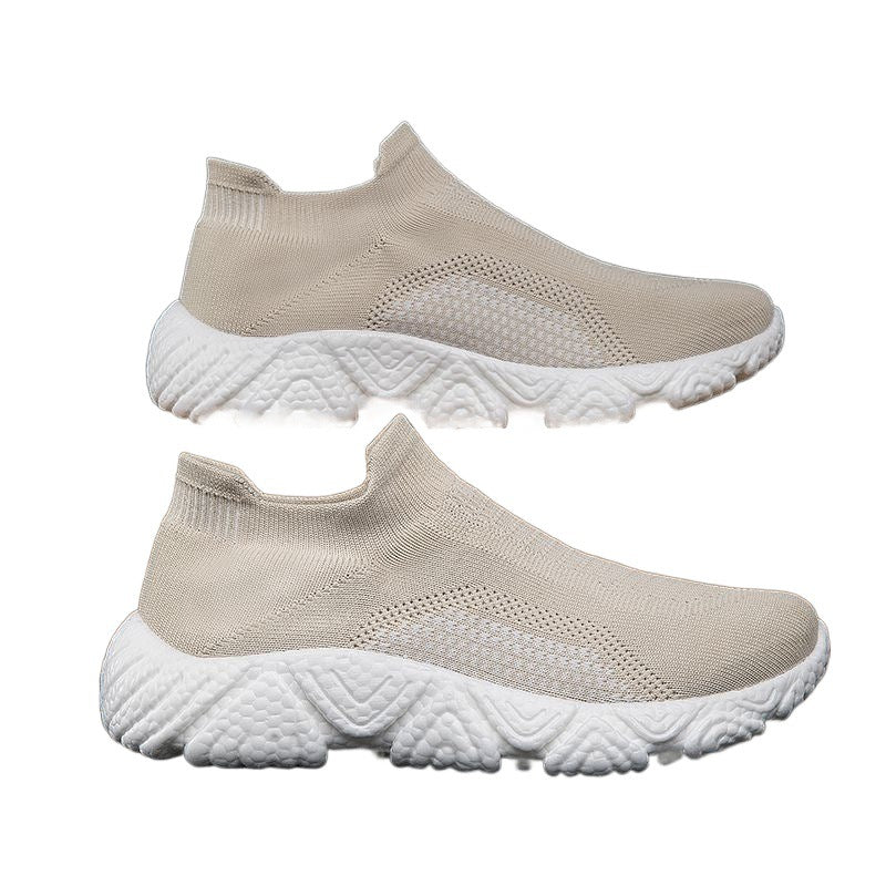 Damen Sneaker Atmungsaktiv Strick Schuhe Rutschfest
