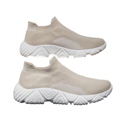 Damen Sneaker Atmungsaktiv Strick Schuhe Rutschfest