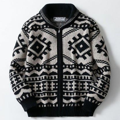Herren Strickjacke Modern Geometrisch Muster Schick
