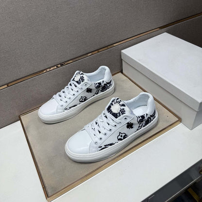 Damen Sneaker Blumenmuster Weich Komfortabel