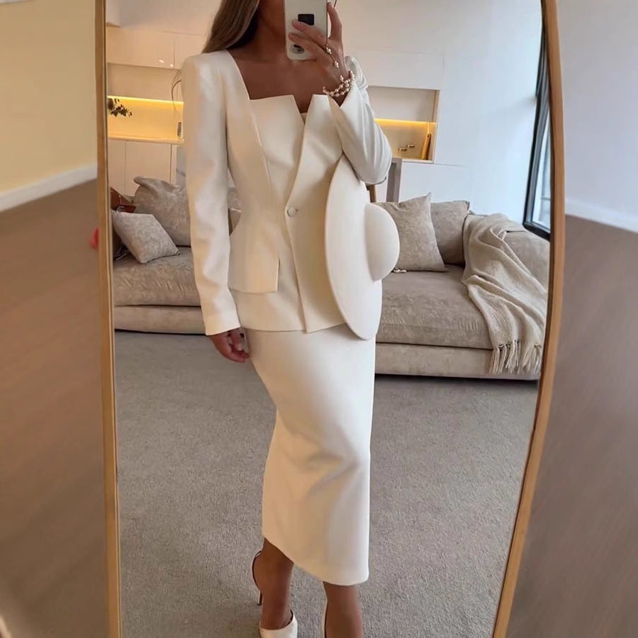 Damen Blazer-Kleid Modern Tailliert Berlin-Chic