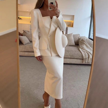 Damen Blazer-Kleid Modern Tailliert Berlin-Chic