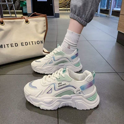 Damen Sneaker Sportlich Atmungsaktiv mit Rutschfester Sohle
