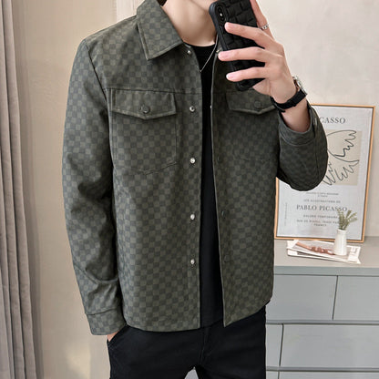 Herren Overshirt Kariert Modern Stadtstil