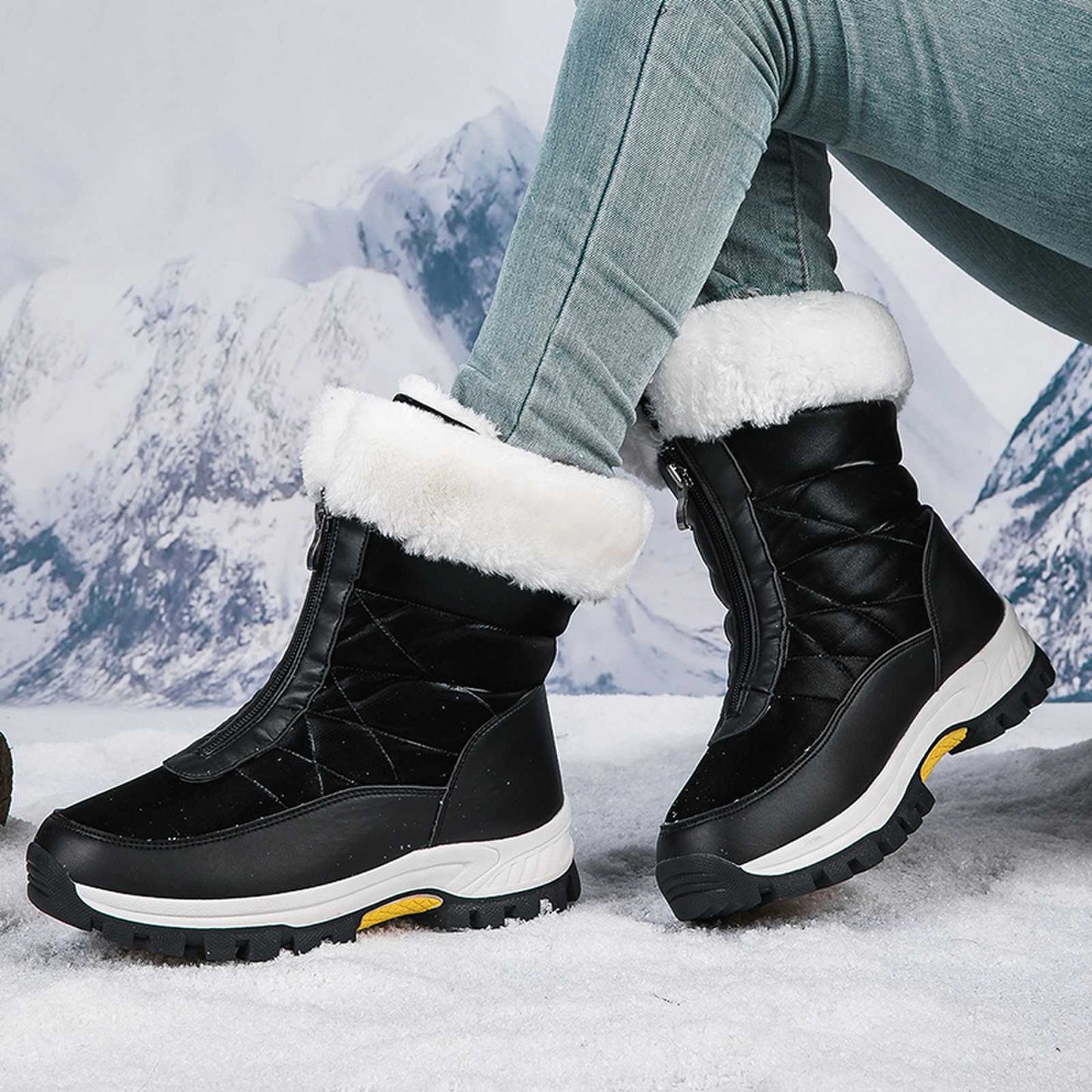 Damen Winterstiefel Warm Isoliert Rutschfest Wasserfest
