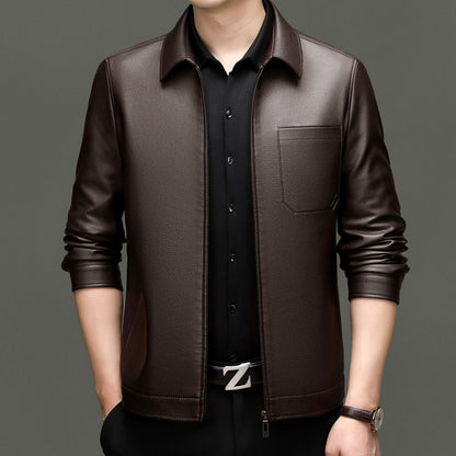 Herren Lederjacke Modern Schnitt Praktisch Berlin Style