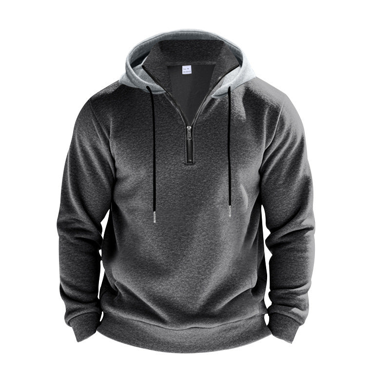Herren Hoodie Sportlich Kapuzenpullover Mit Reißverschluss