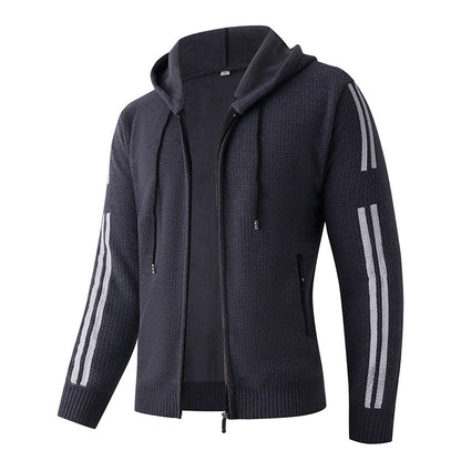 Herren Kapuzenjacke Sportlich Warm mit Weichfutter