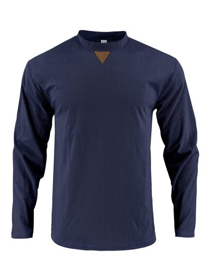 Herren Sportshirt Langarm mit Strukturdesign Modern