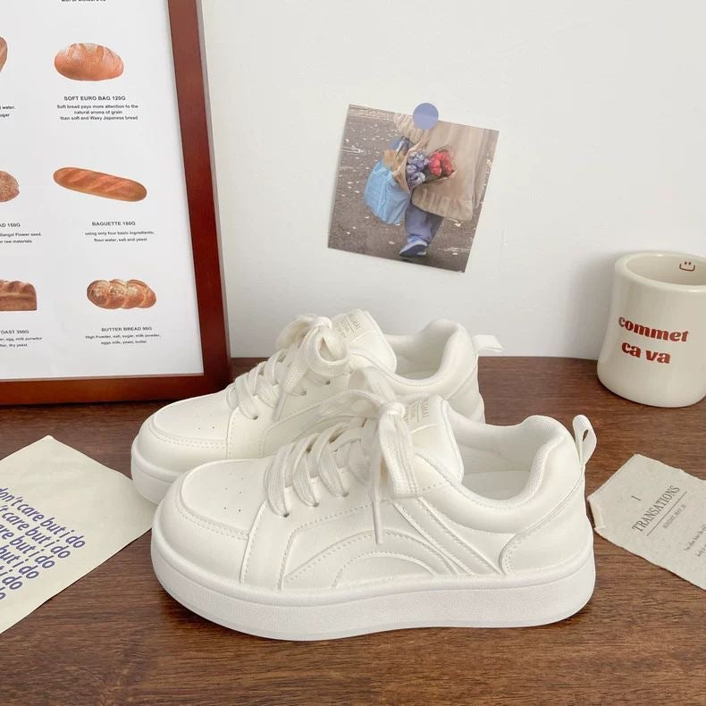 Damen Sneaker Modisch Bequem mit Profilsohle