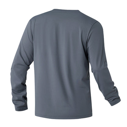 Herren Funktionsshirt Langarm mit Tasche Sportlich Praktisch