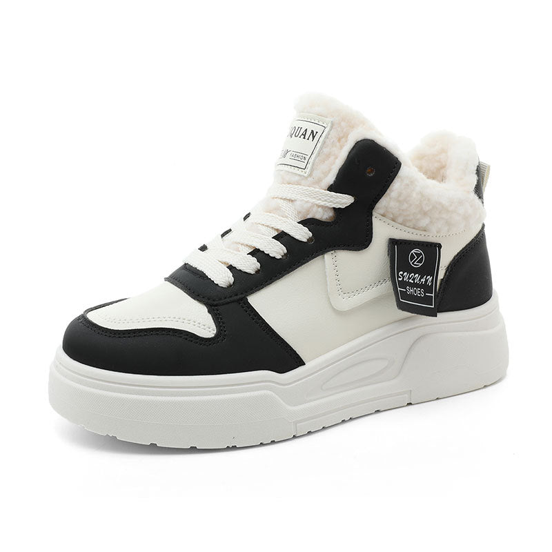 Damen Sneaker High Top Modisch Sportlich Mit Weichem Innenfutter