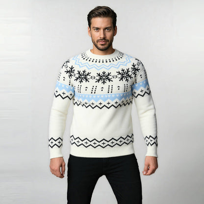 Herren Pullover Kuschelig Warm Norweger Winterstyle