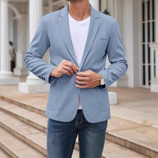 Herren Sakko Slim Fit Elegant Schwarz