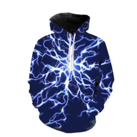 Herren Kapuzenpullover Blitz Design Sportlich Modern