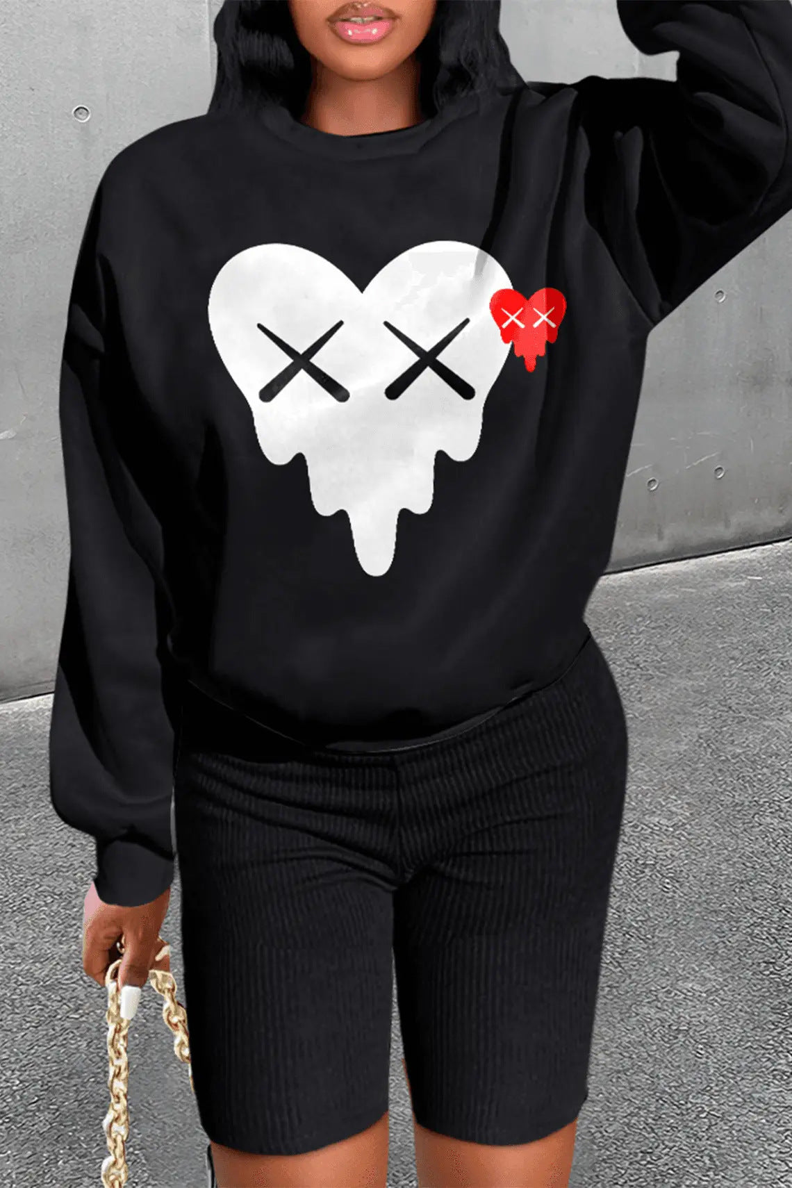 Herren Sweatshirt mit coolem Herz-Design Berlin Style