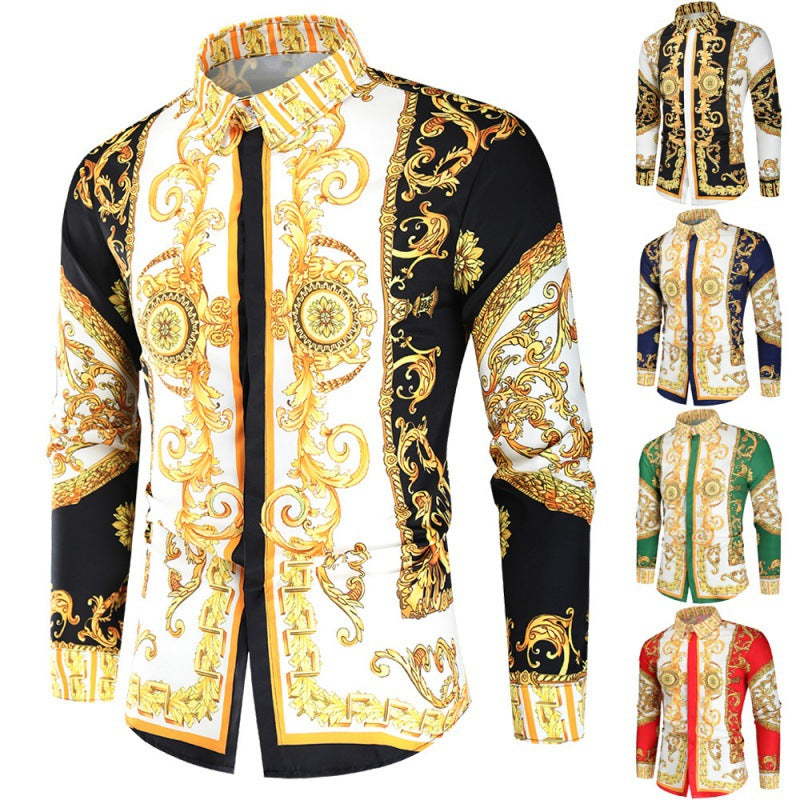 Herren Hemd Barockmuster Luxus Berlin Modern - BerlinGlamour