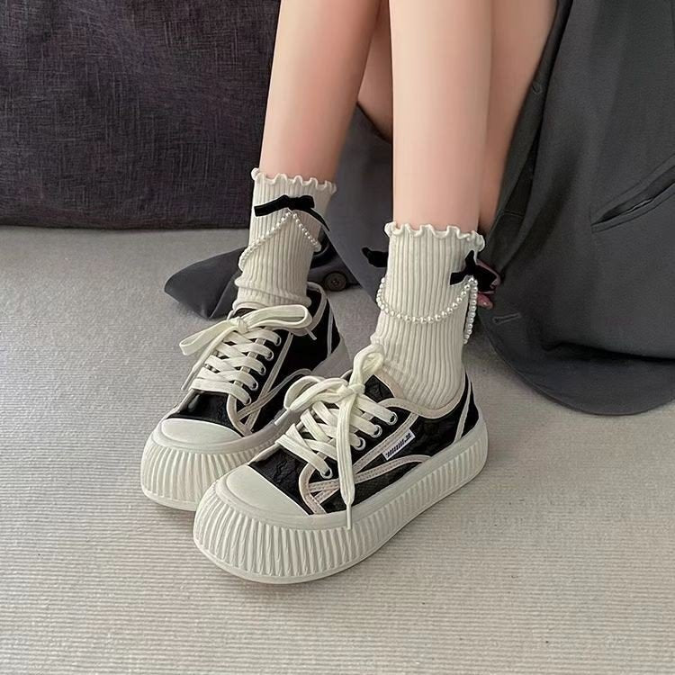 Damen Sneaker High Heels Plateau Schuhe Atmungsaktiv