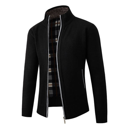 Herren Strickjacke Modern Warm mit Futter