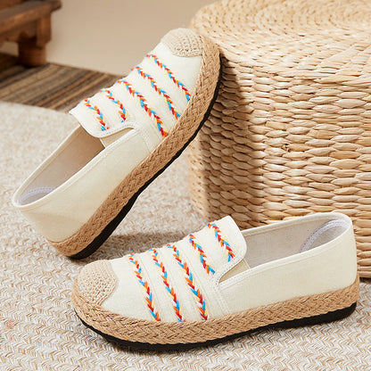 Damen Espadrilles elastisch bequem Sommer Schuhe