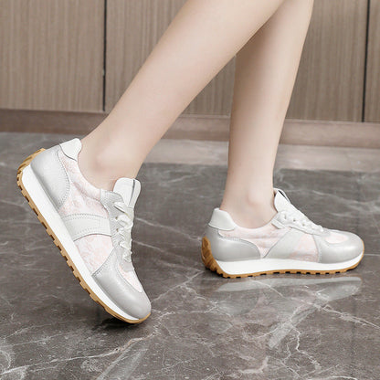 Damen Sneaker Sportlich Glänzend Atmungsaktiv