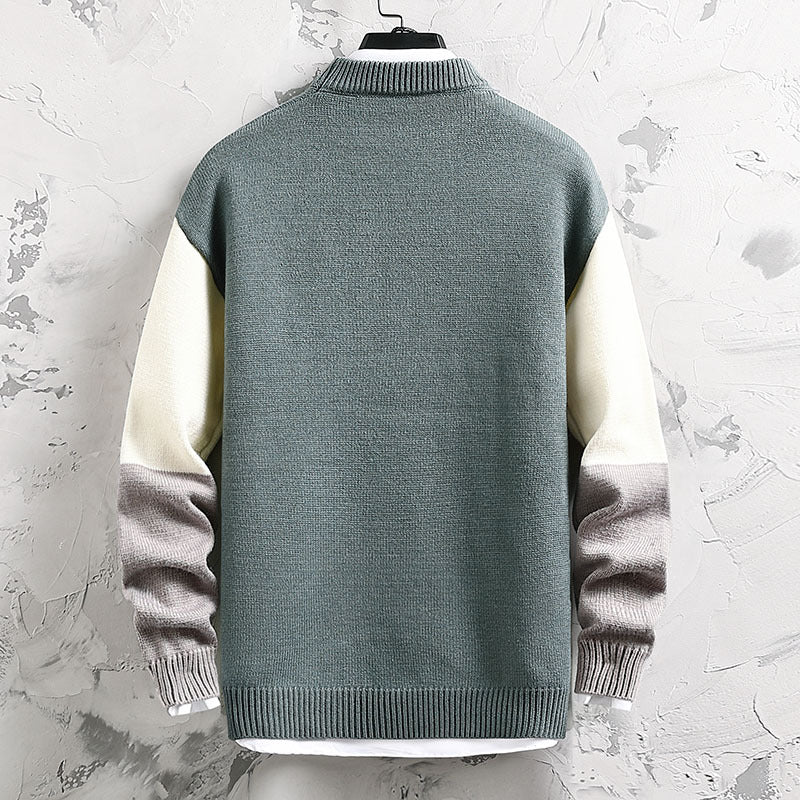 Herren Rollkragenpullover Modern Geometrisches Design Hochwertig
