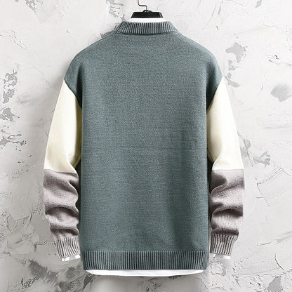 Herren Rollkragenpullover Modern Geometrisches Design Hochwertig