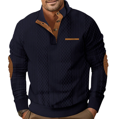 Moderner Herren Pullover Strukturiert Winter