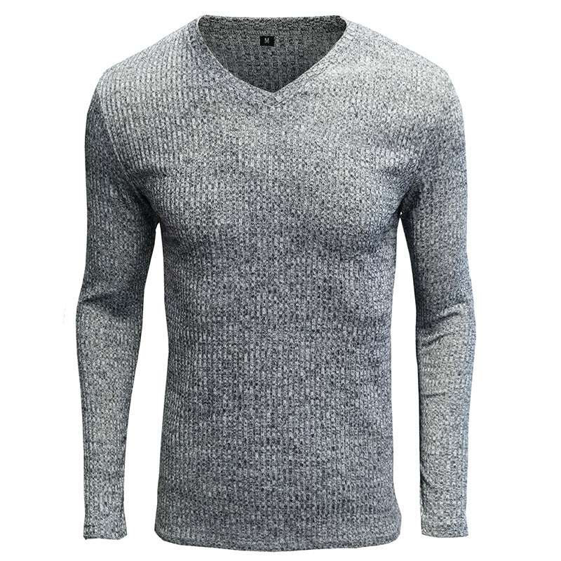 Herren Langarmshirt V-Ausschnitt Modern Elegant - BerlinGlamour